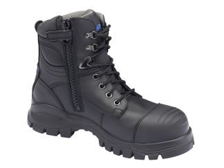 Blundstone Black Lace up with Zip Safety Boot B997