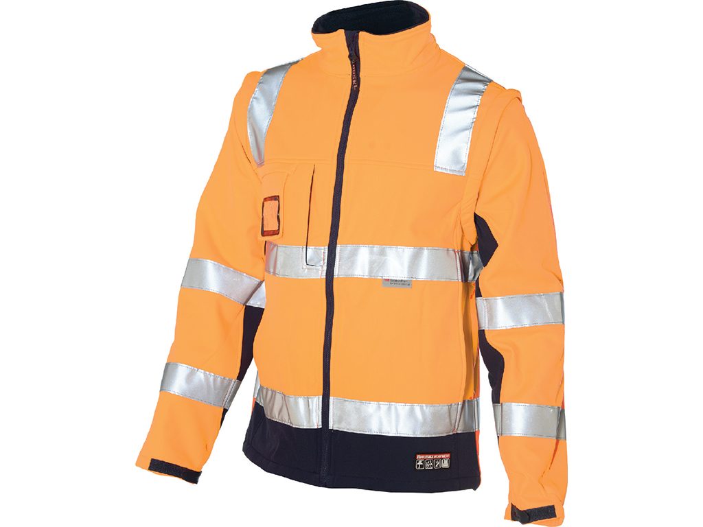 Hi-Vis CHASSIS Soft Shell jacket with 3M Reflective Tape 918074 | Ritesafe