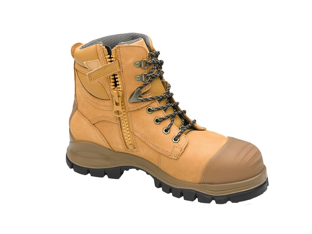 Blundstone Premium Wheat Nubuck leather Lace up Zip Safety Boot B992 ...